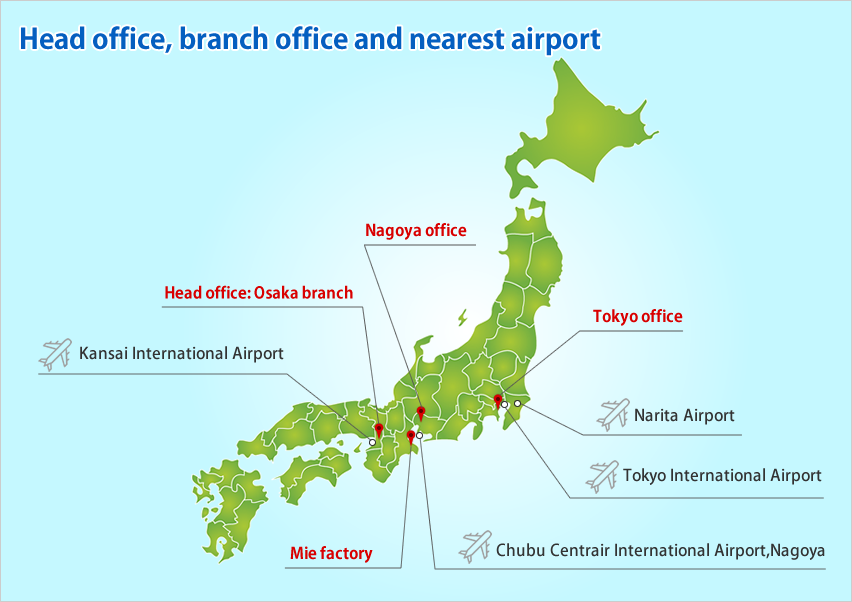 Head office,branch office and nearest airport