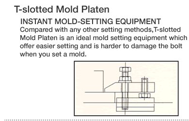 T-slotted Mold Platen